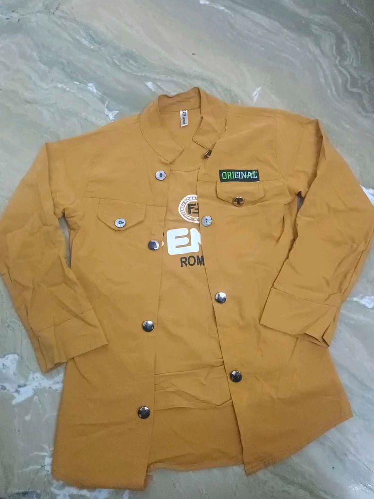 Stylish Yellow Kurta Jacket
