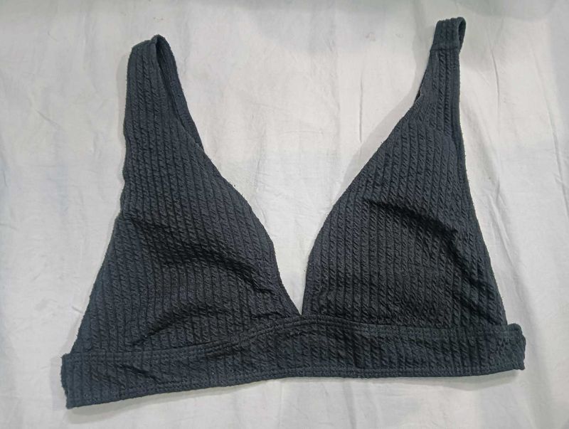 Textured💛 Triangle Bikini Top