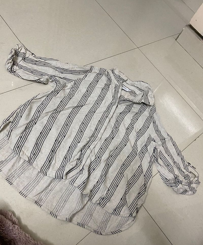 Striped Button-Down Shirt