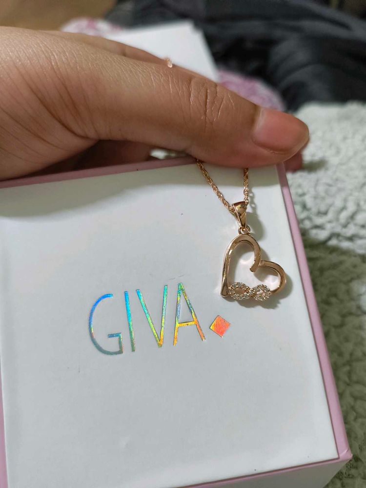 Giva Rose Gold Infinity Heart Pendant
