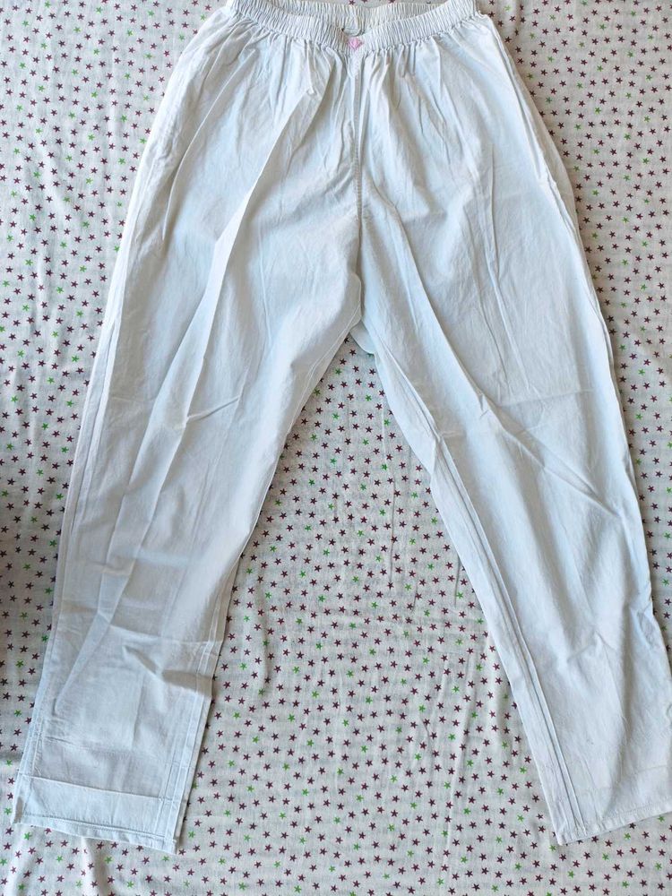 Comfortable White cotton Pants