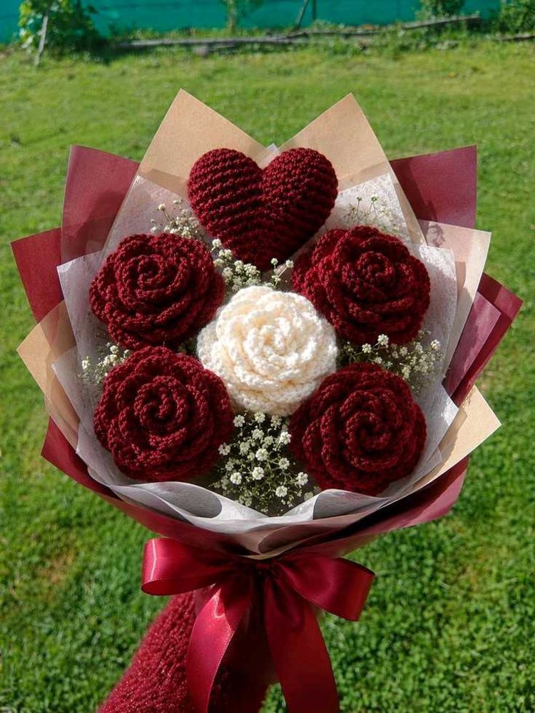 Handmade Crochet Flower Bouquet