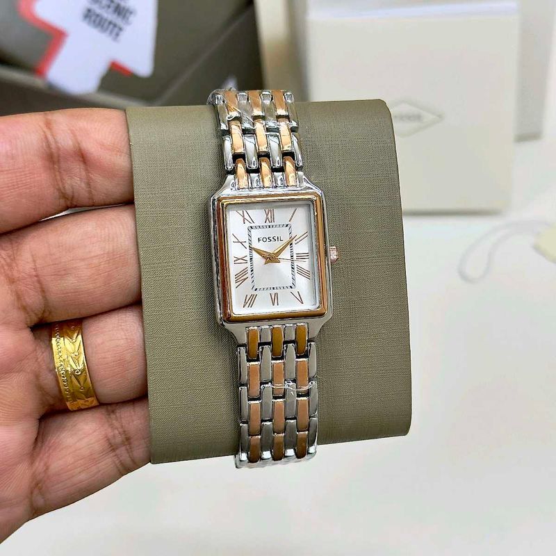 Fossil Rectangular Two-Tone Watch