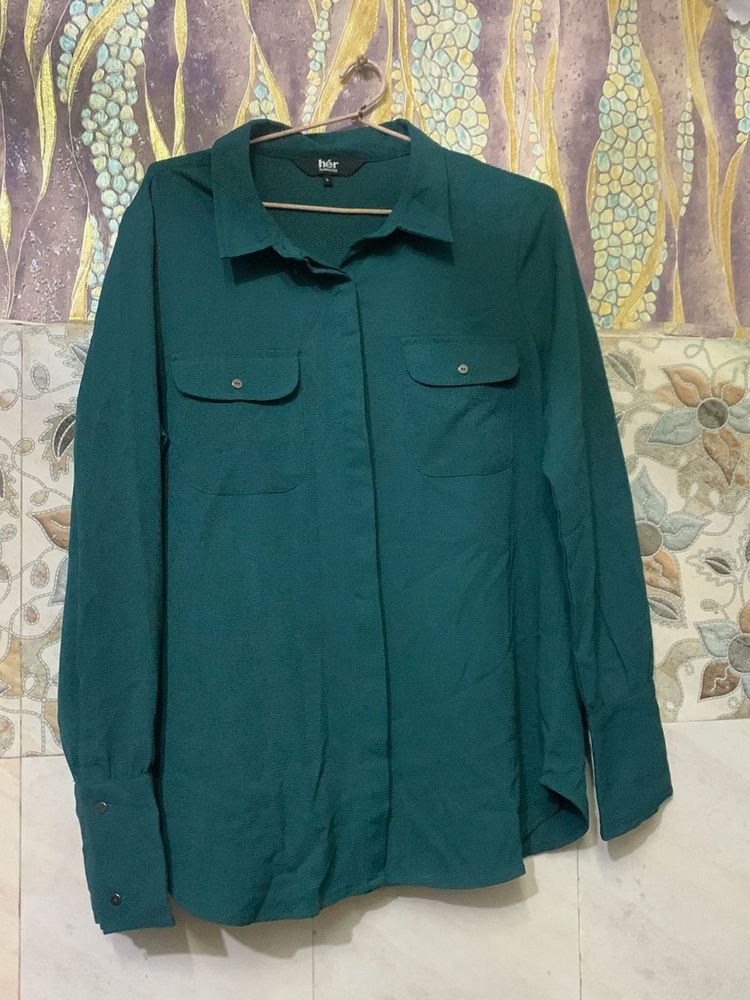Classic Teal Button-Up Shirt