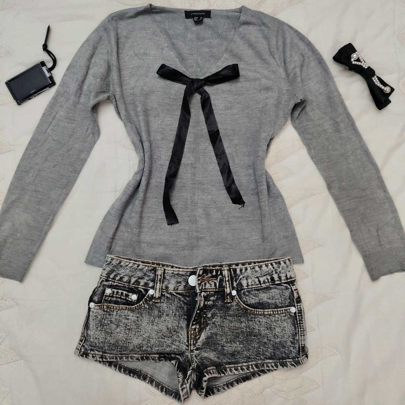 cozy grey sweater