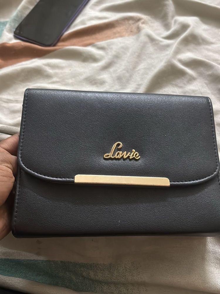 Lavie Black Tri-Fold Wallet