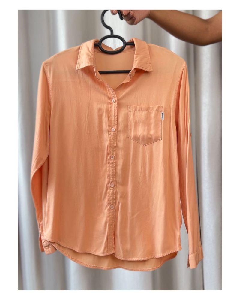 Peach Button-Up Shirt