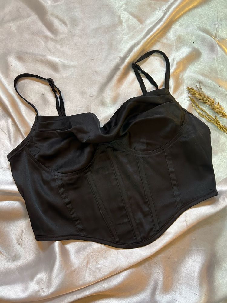Sleek Black Corset Top