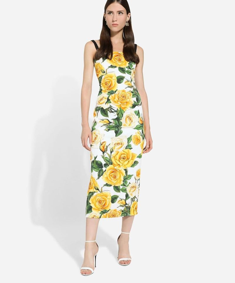 Floral Print Spaghetti Strap Dress