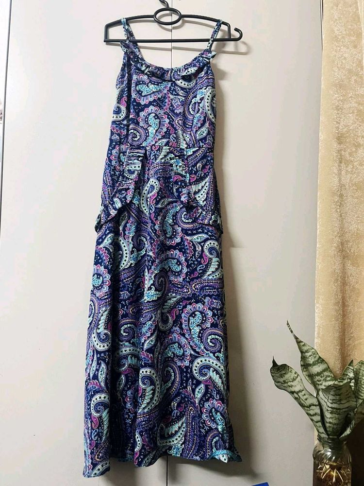 Boho Paisley Print Maxi Dress