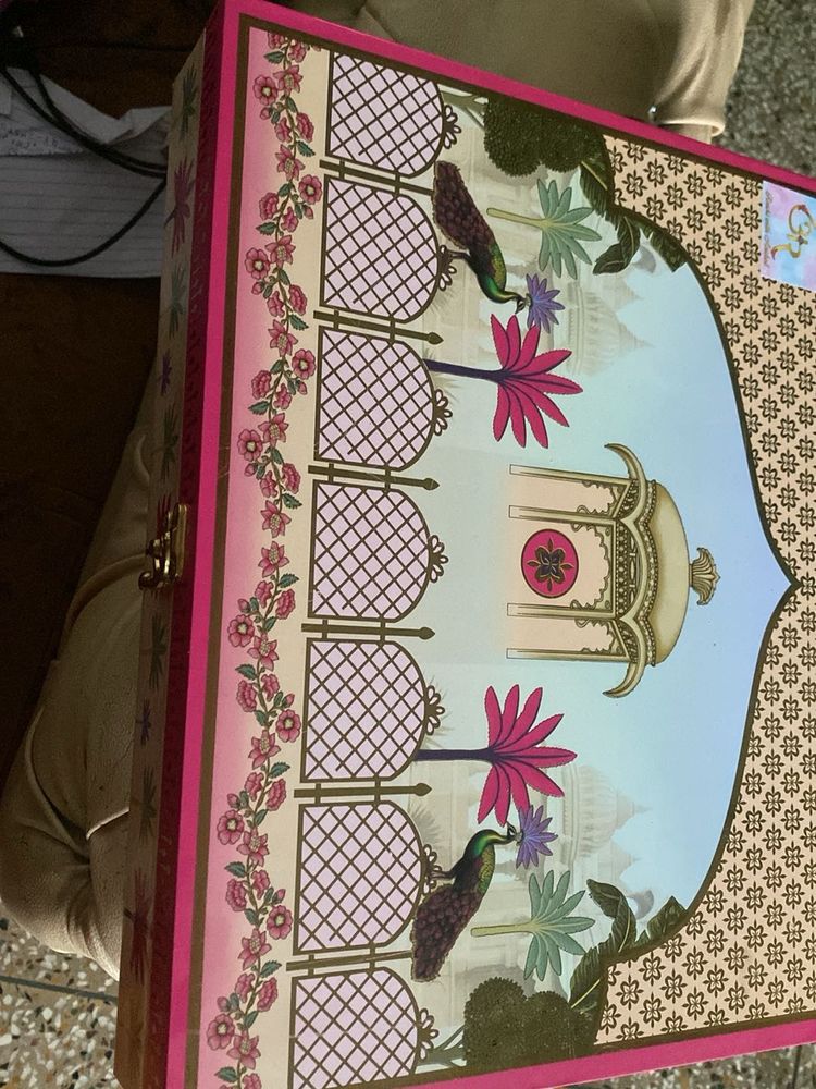 Decorative Keepsake Box with Peacock Design