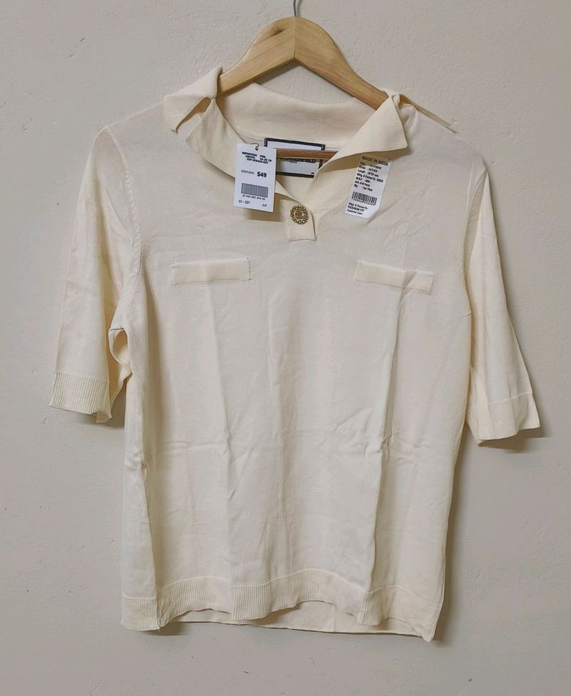 Trendy New Beige Summer Top For Women