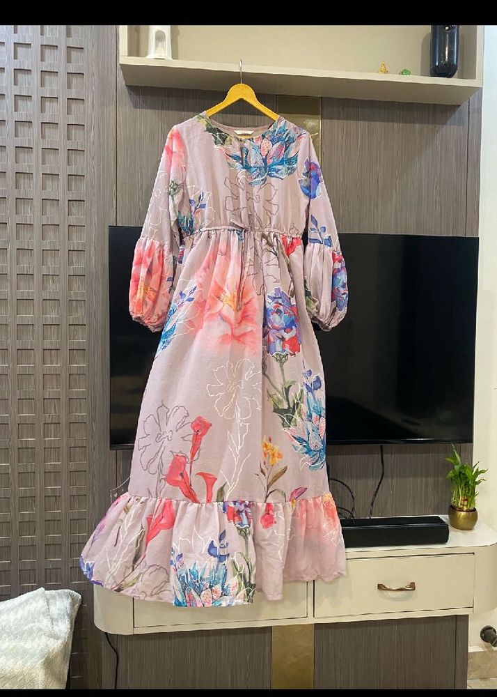 Elegant Floral Print Maxi Dress