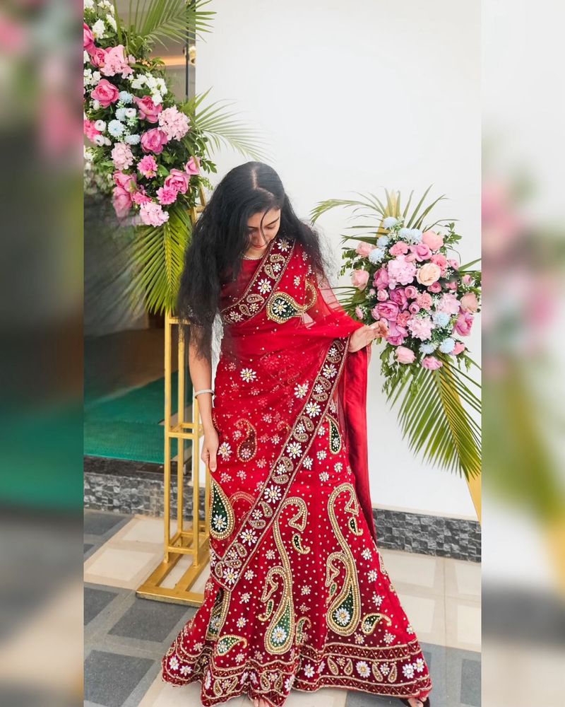 Red Heavy Designer Bridal Lehanga