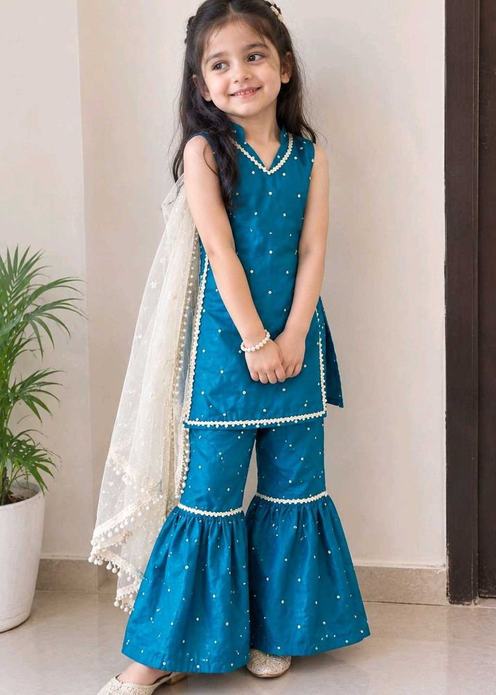 Beautiful Teal Kurta Set with Dupatta