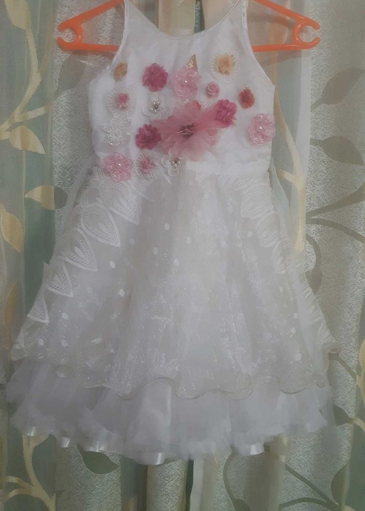 Cute White Flower Girl Dress