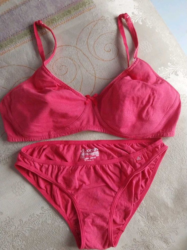 Pink Bra and Panty Set