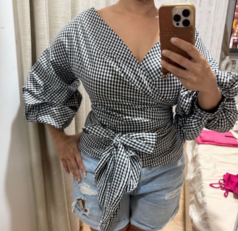 Printed See Through Mesh Floral Top