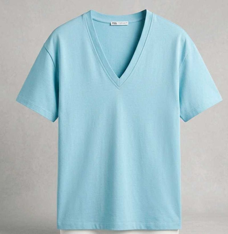 zara  V-Neck T-Shirt