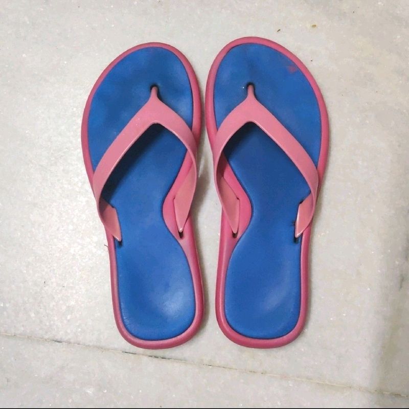 Blue Pink Slippers
