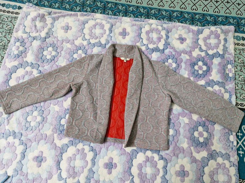 Stylish Grey Textured Jacket