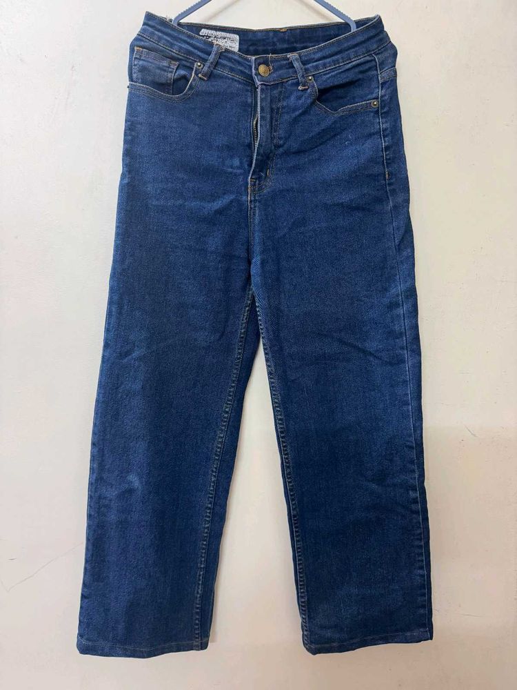 Classic High-Waisted Blue Denim Jeans