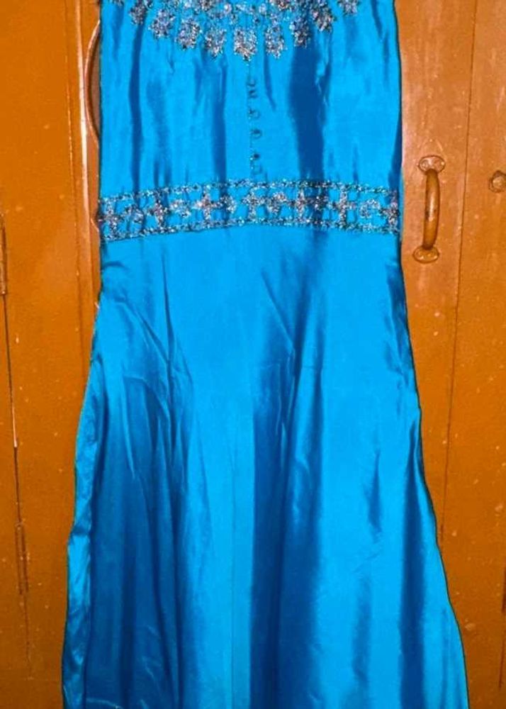 Stunning Blue Embellished Ethnic Gown