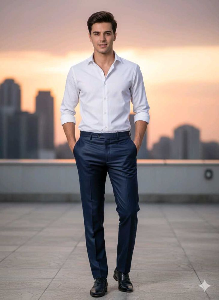 donate  nee x Stylish Men's Blue  glittery  Pants