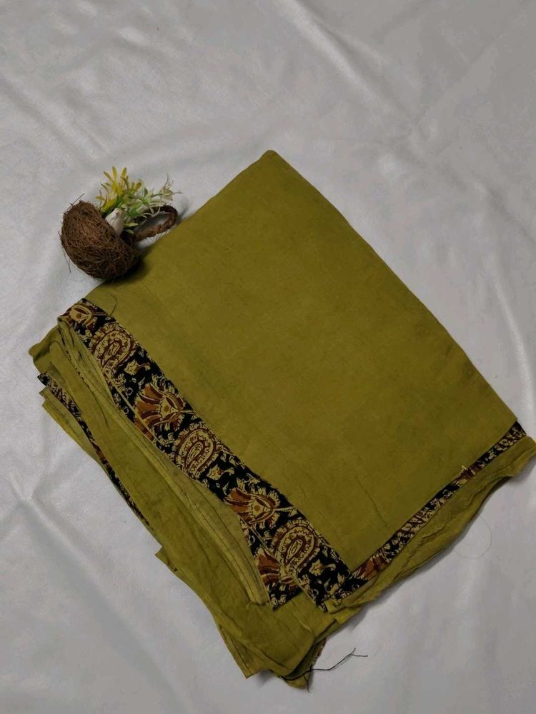 Elegant Olive Green Saree