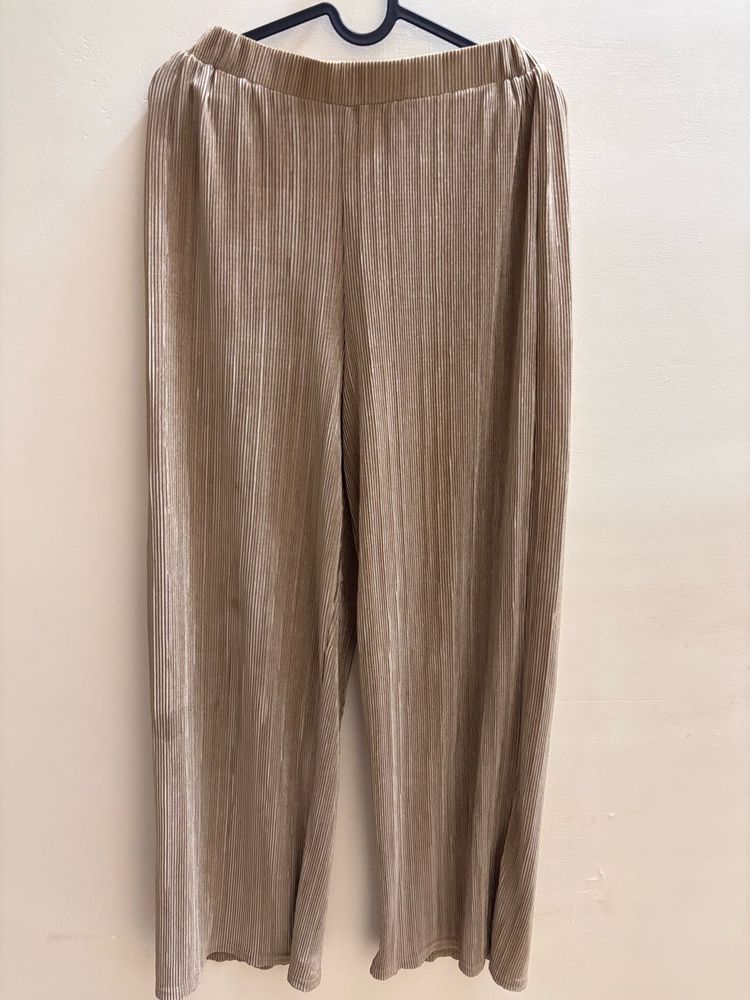 Gold Festive Straight Pants