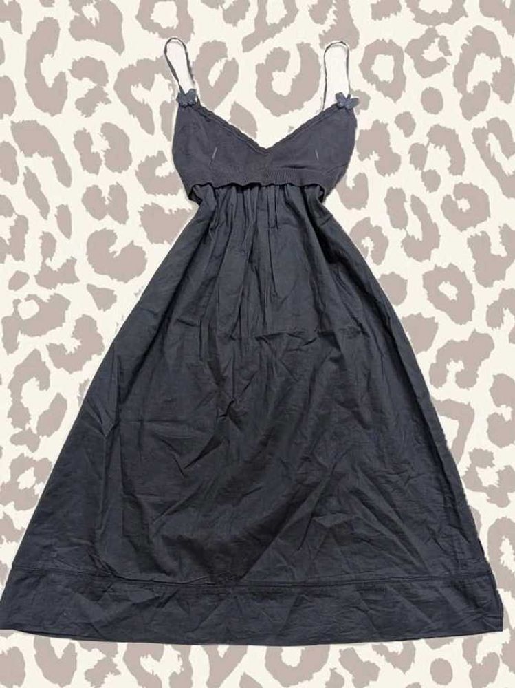 Y2K Grunge Coquette Midi Dress 🖤 Black Lace Bow