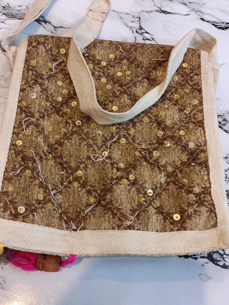 A Fancy velvet jute bag for your cutie pie