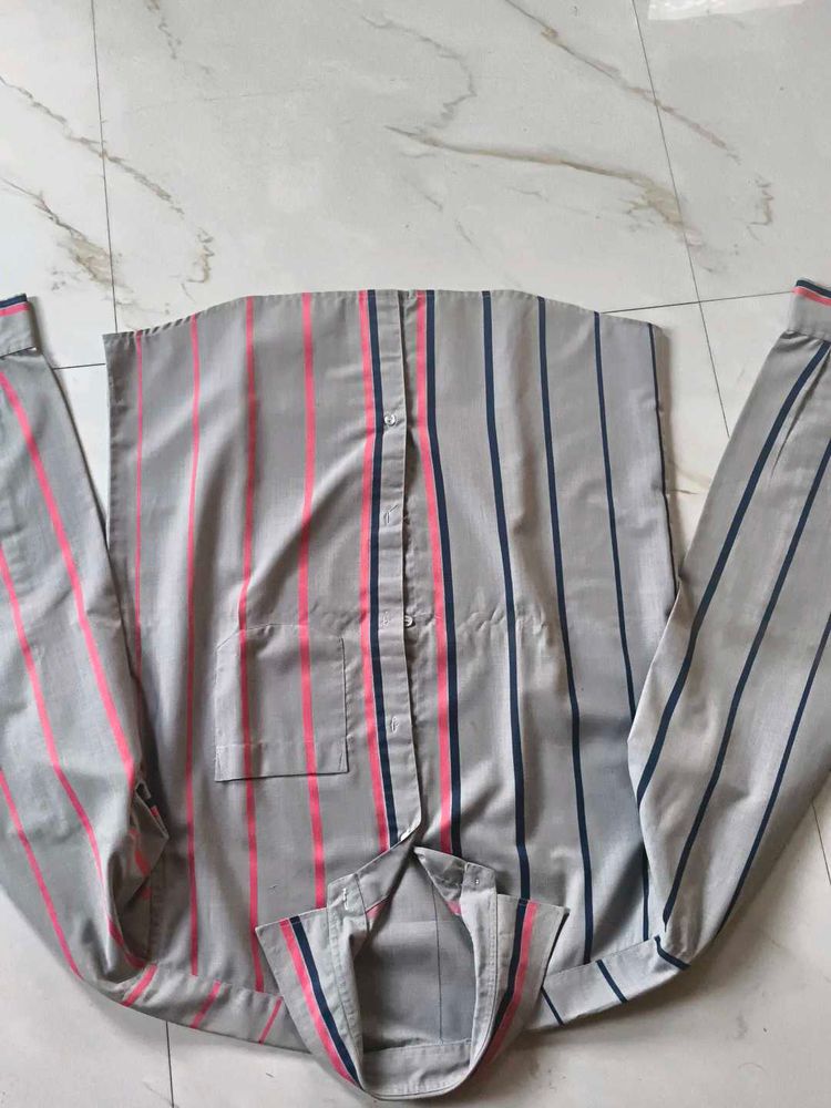 Striped Button-Down Shirt