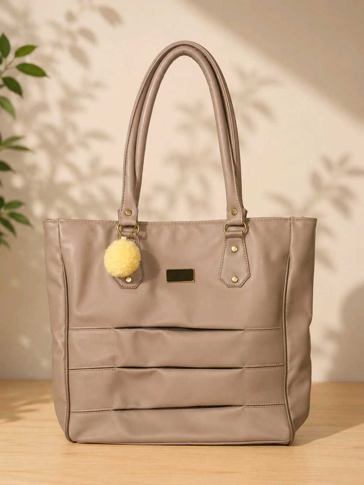 Stylish Taupe Tote Bag