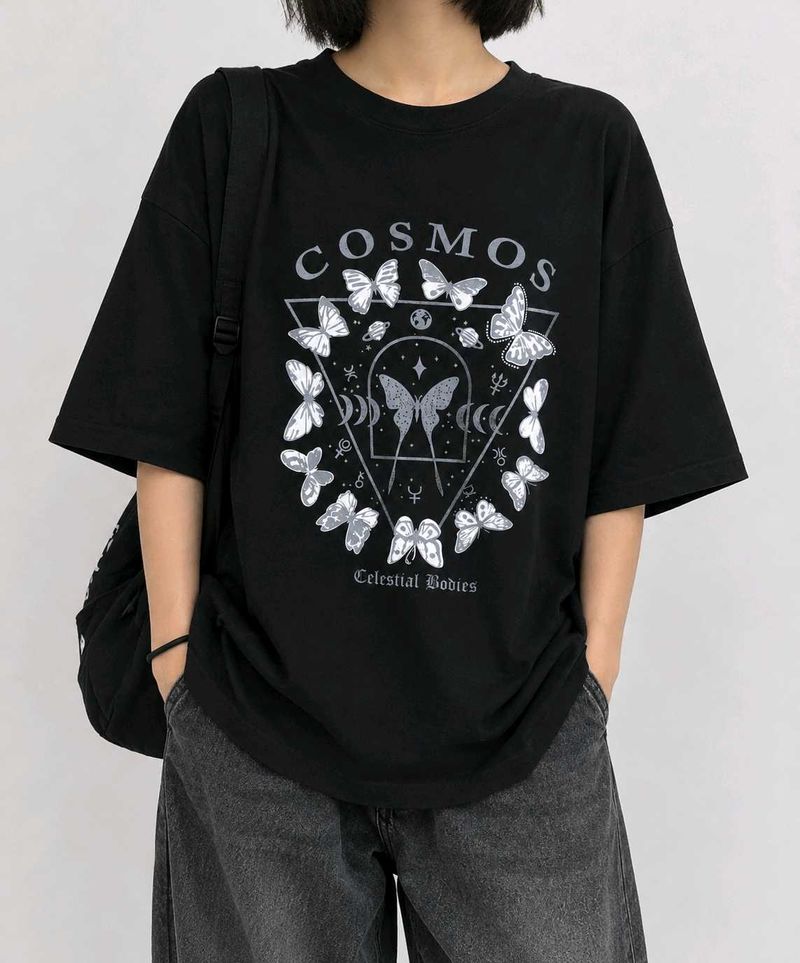 Cosmos Butterfly Graphic T-Shirt