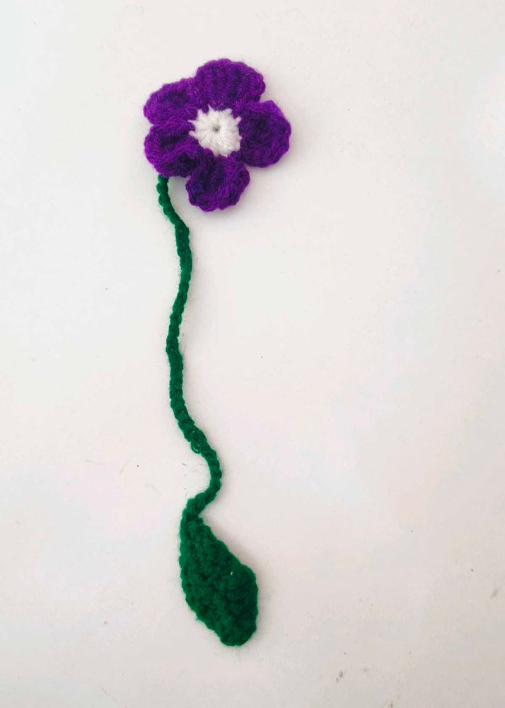 Handmade Crochet Flower Bookmark