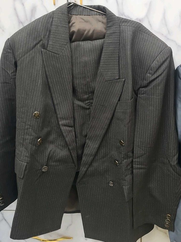 Classic Pinstripe Double-Breasted Suit