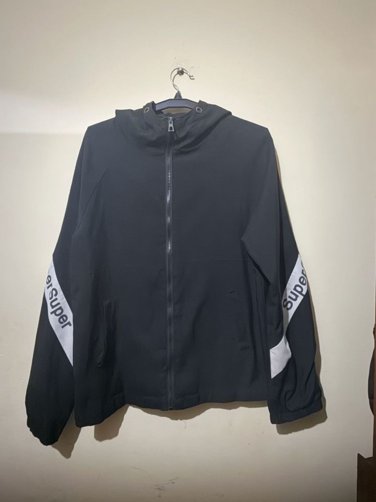 Stylish Black Hooded Jacket