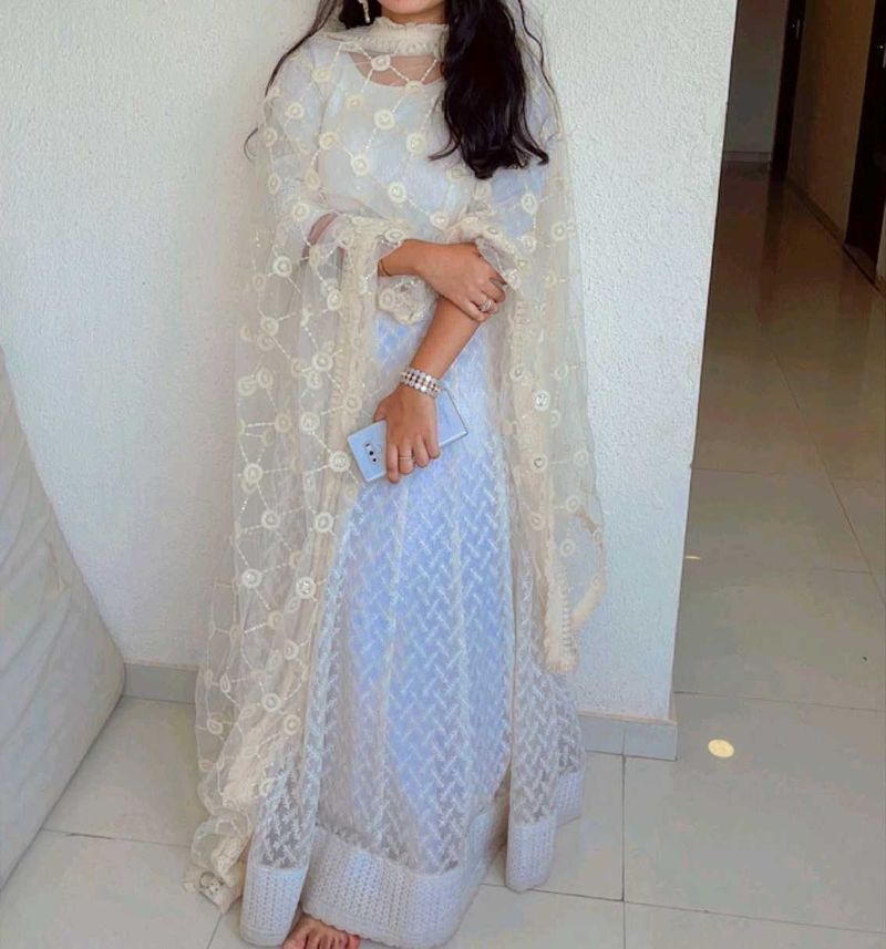 White Embroidered Kurta Set