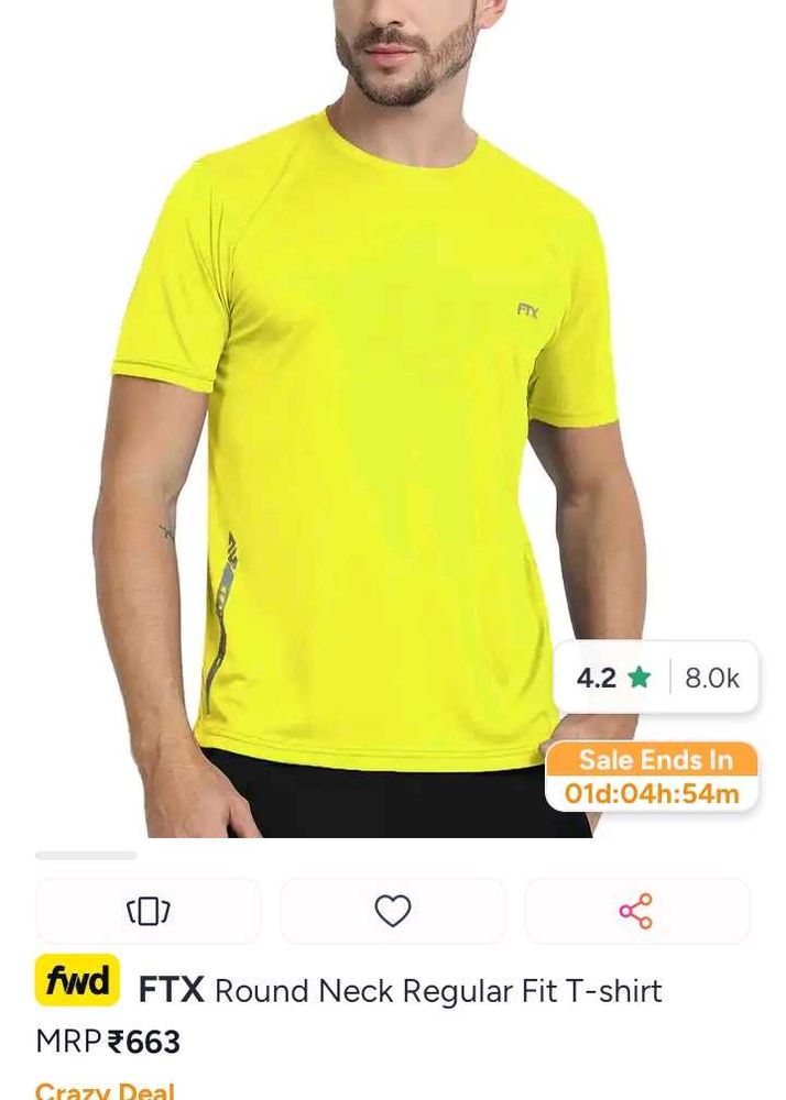 Men's Bright Yellow T-Shirt size-S