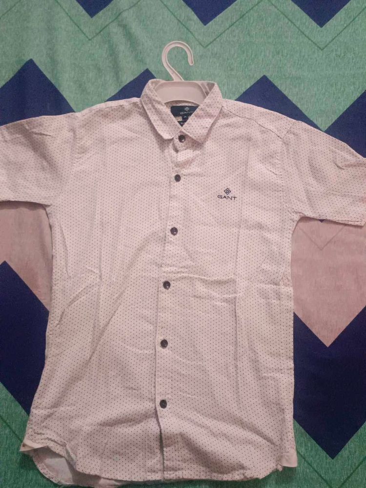 GANT Dotted Short Sleeve Shirt