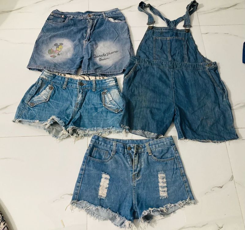 combo of 4 Denim Shorts