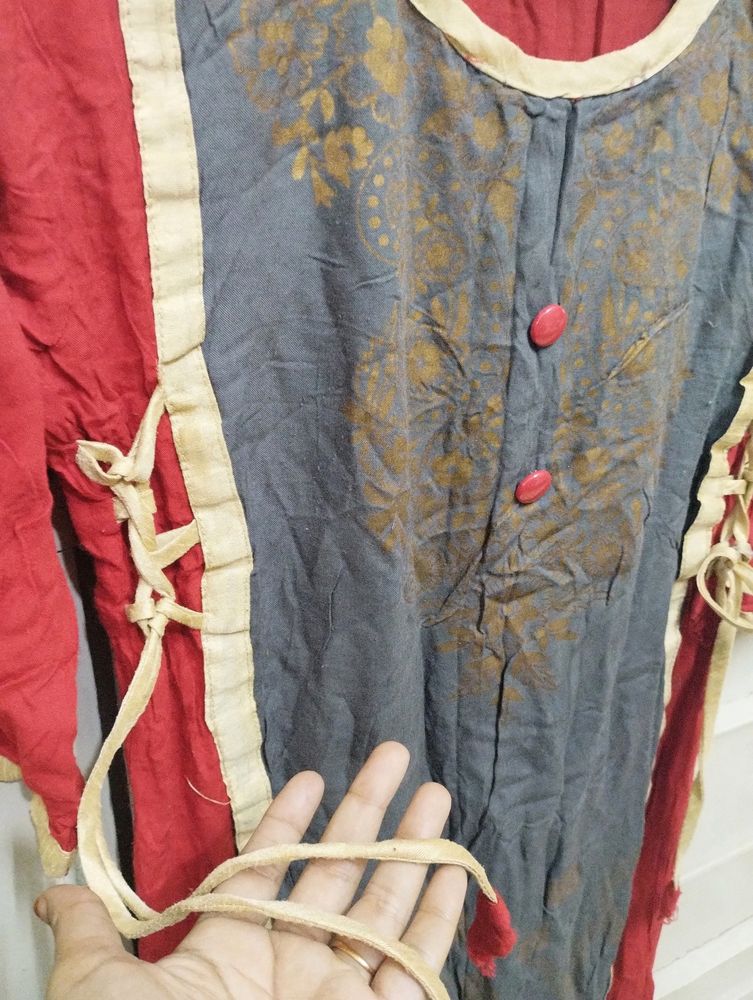 Rayon Red ♥️ Modern Kurti