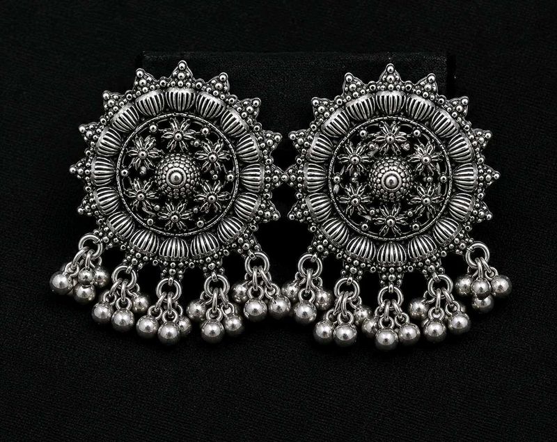 Oxidized Silver Earrings