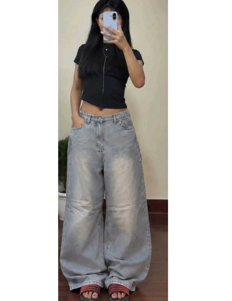 brand new Savana Baggy Light Wash Denim Jeans