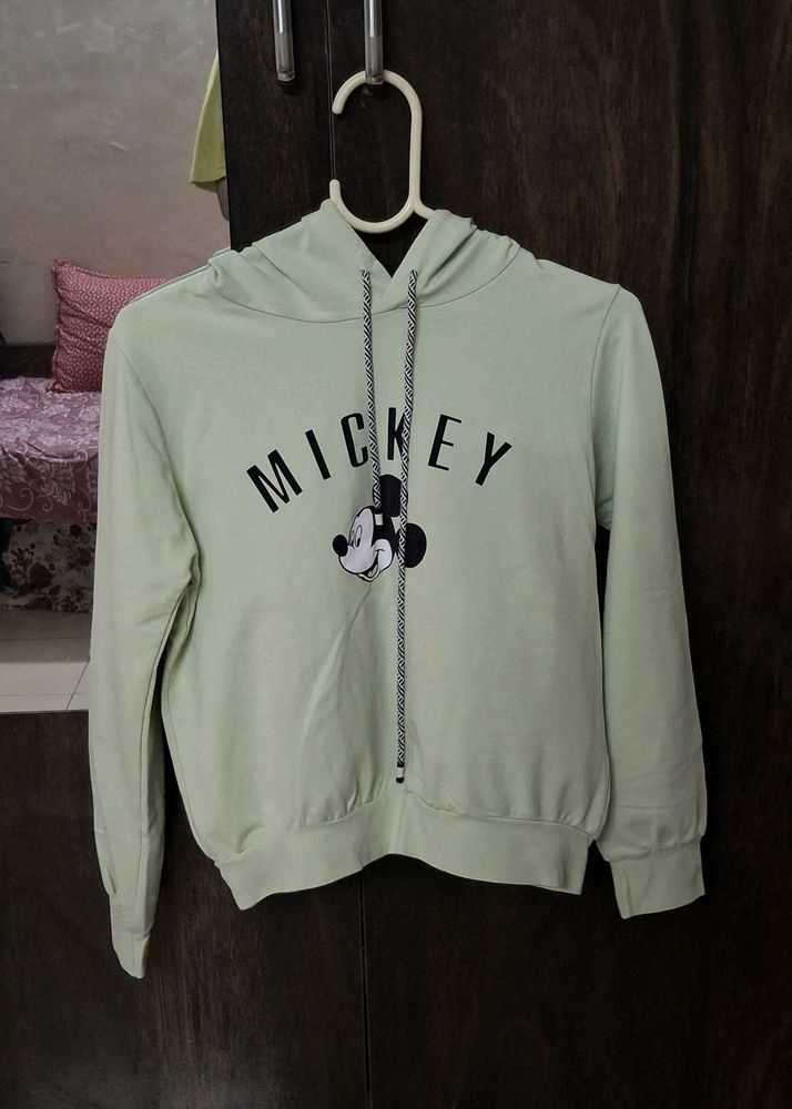 Light Green Mickey Mouse Hoodie