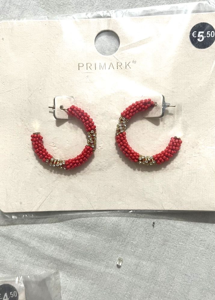 Primark Beaded Hoop Earrings
