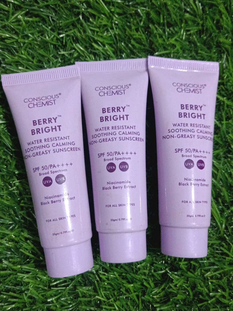 3 conscious chemist BERRY BRIGHT sunscreen