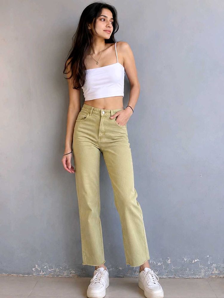 High-Waisted Wide Leg Jeans