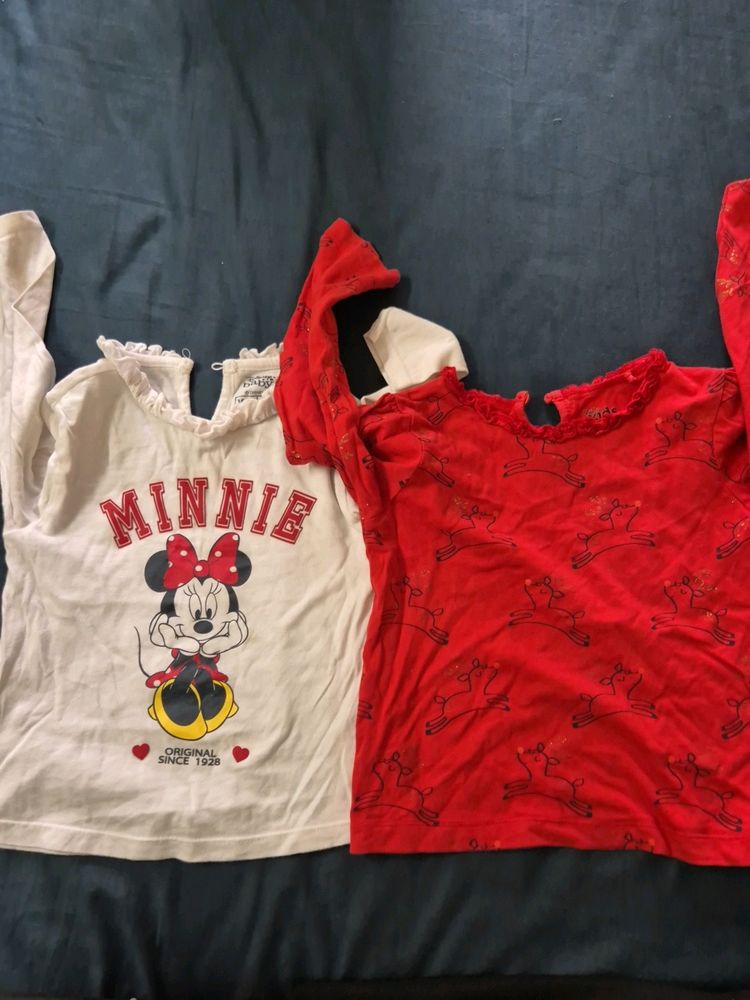 Minnie Mouse Full Sleeve Shirts ( Set OF 2 )